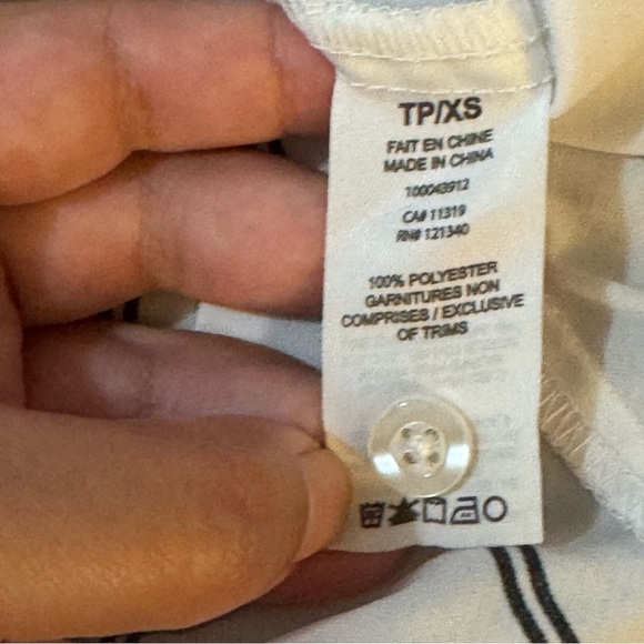 Dynamite White and Black Notched Collar Button Down Shirt
#1050 - Picture 5 of 6